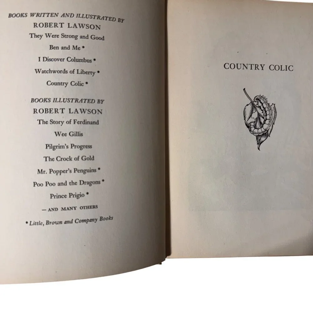 Country Colic Weeders Digest Robert Lawson Stated 1st Ed 1944 HC DJ Illustrated - Picture 3 of 16